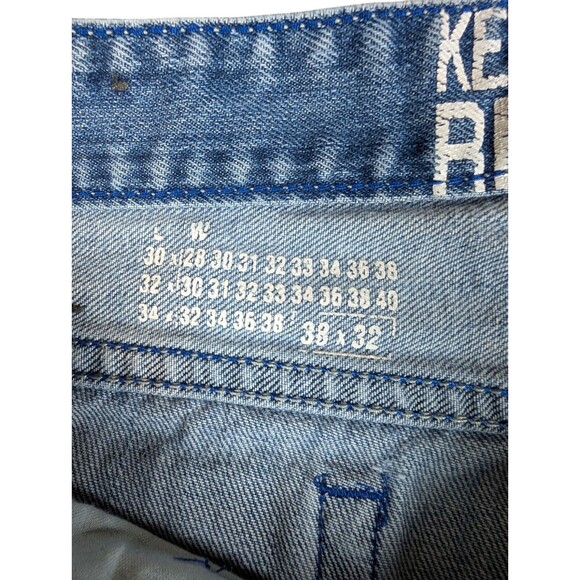 Kenneth Cole Reaction Jeans Mens 38X32 (30) Blue Medium Wash Cotton Straight Fit - Picture 3 of 15